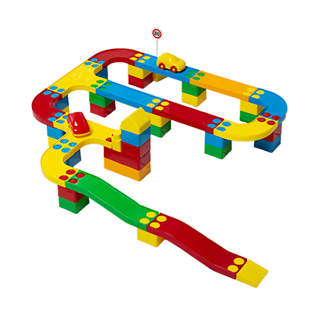 Набір дитячий «Конструктор Кольорова дорога №3 (64 шт дет) він туб, арт. 114/24 Бамсик