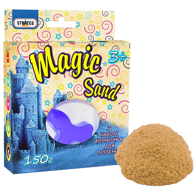 Magic sand класичний, з формочкою 0,150 кг, у кор-ці 14см-11см-3,2см