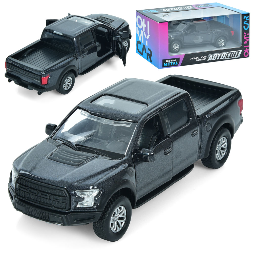Джип AS-3017 АвтоСвіт,1:46,2017 Ford F-150 Raptor,мет.,інерц.,відчин.двері,гум.колеса,кор.,16-7-6,5с