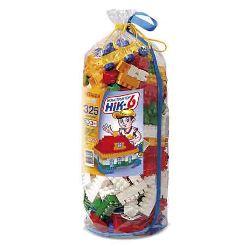 Конструктор дитячий "НІК-6" (325 дет.) шитий кульок
