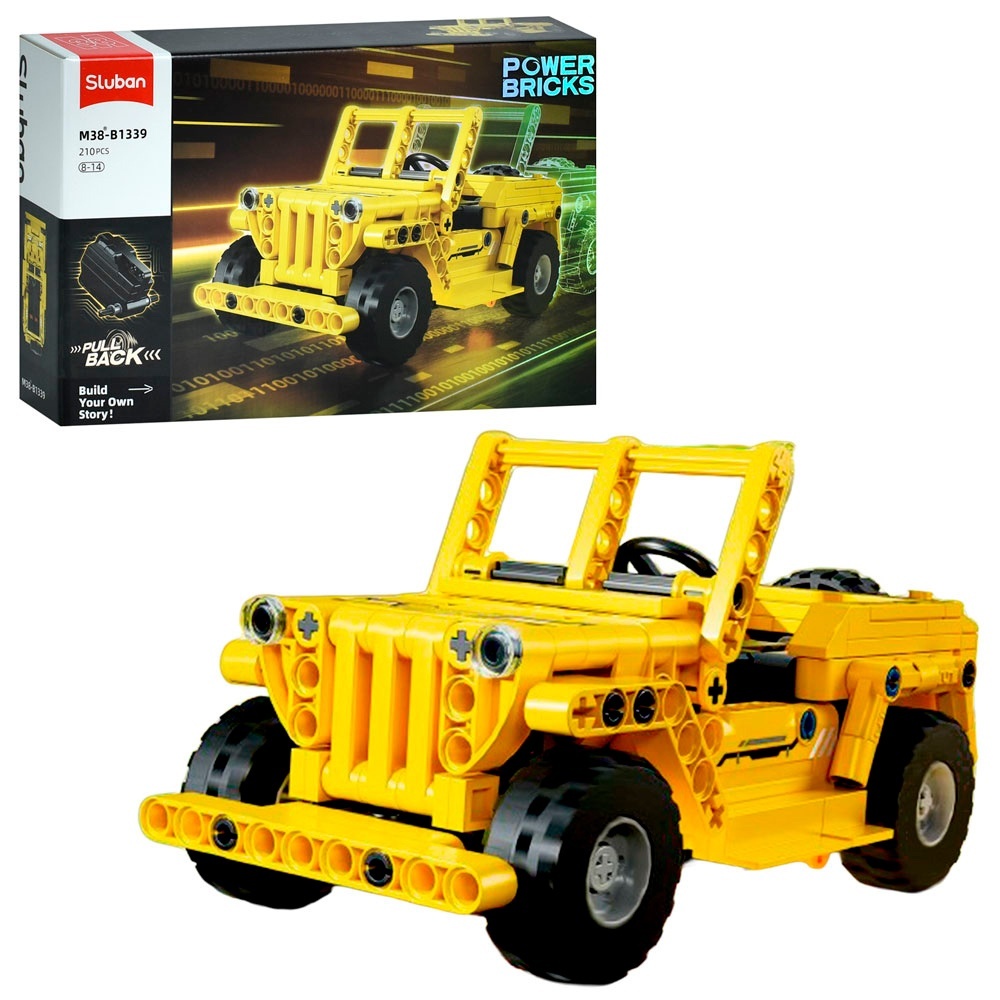 Конструктор SLUBAN M38-B1339 авто серія, джип, 210дет, в кор-ці, 30-19-6,5см