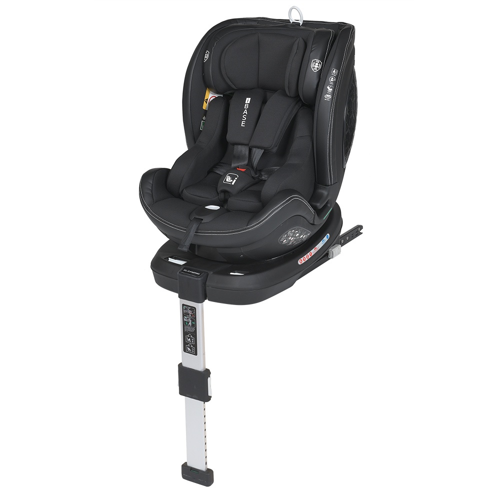 Автокрісло дитяче ME 1109 i-BASE Jet Black i-SIZE R129,фаза 1,2(зріст дит. 40-150см.),360,чорний