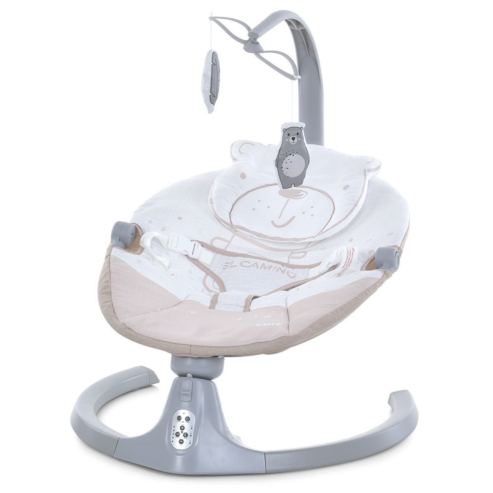 Заколисуючий центр ME 1116 CUTE Beige пульт,5швидк.,таймер,12мелод.,Bluetooth,2полож.спинки,бежевий