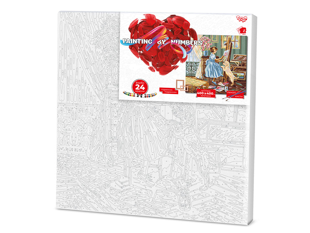 Креативна творчість "PAINTING BY NUMBERS" 40см*40см економ с.2 №5 художниця 