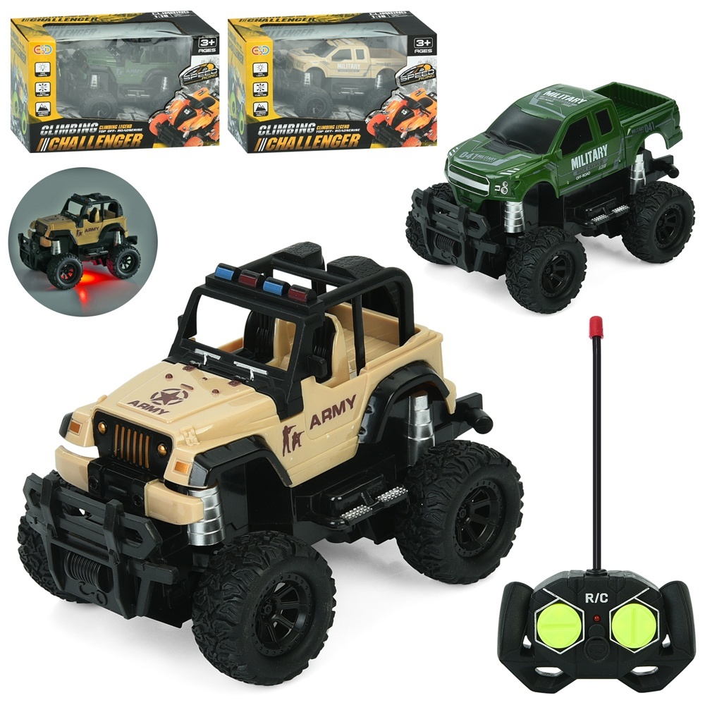 Джип ESD669-5C-7C радіок.,1:18,військ.,гум.колеса,2види по 2кольори,світло,бат.,кор.,22,5-14,5-12,5с