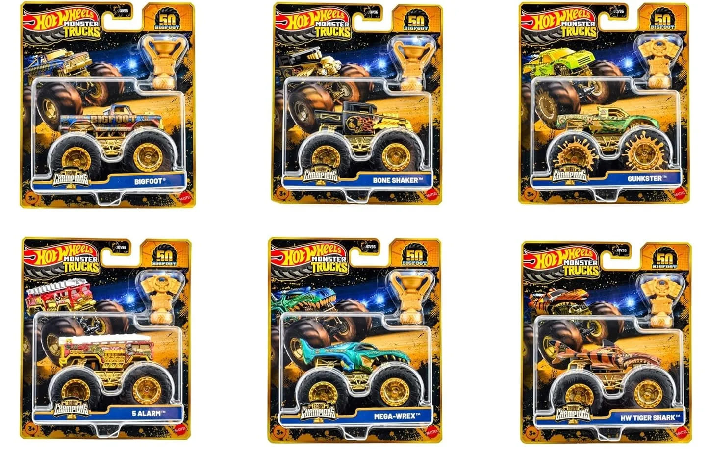 Машинка-позашляховик з кубком серії "Бігфут – чемпіон" Monster Trucks Hot Wheels (в ас.)