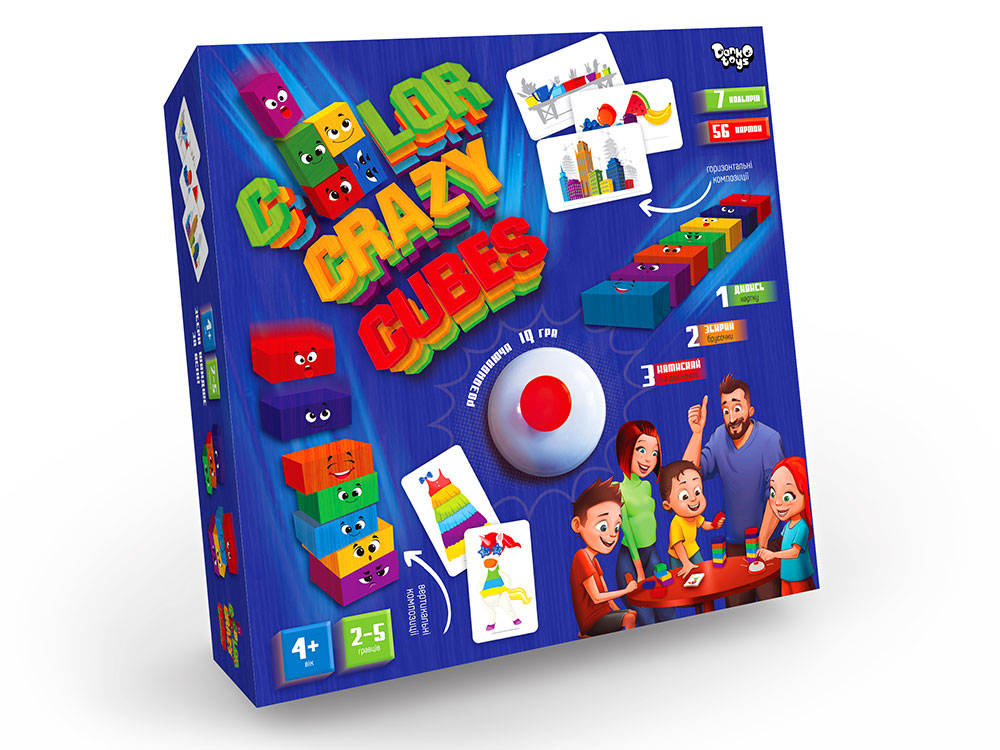 Настільна розважальна гра "Color Crazy Cubes" укр