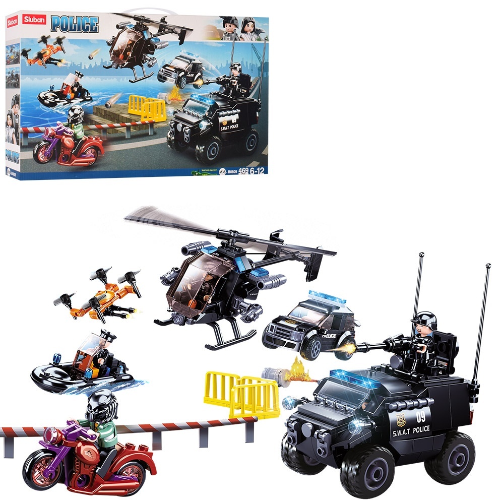 Конструктор SLUBAN M38-B0809 "Police": Спецпризначенці поліції, 469 дет.