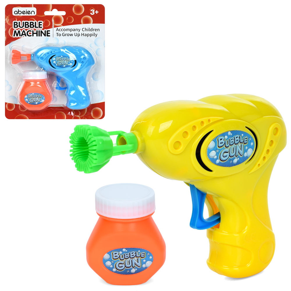 Мильні бульбашки 99016 пістолет, механічний, запаска, 2 кольори, лист, 17-20-4 см.