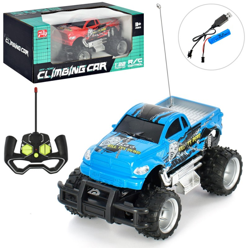 Джип XY2012-3E 1:22, радіокер., акум., USB, гумові колеса, 2 кольори, світло, кор., 25-13,5-11 см.