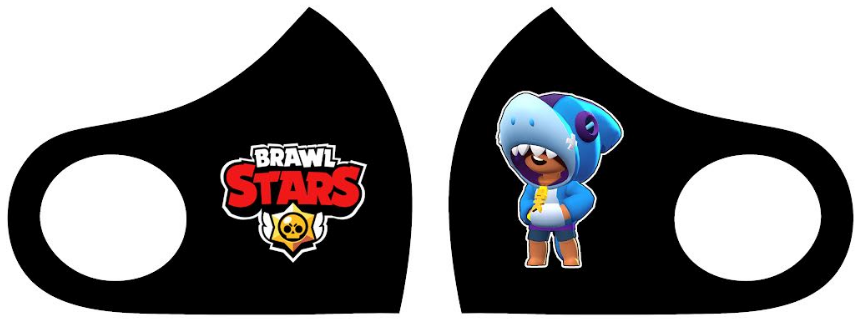 Маска Pitta Print M Brawl Stars Леон Акула Black																						