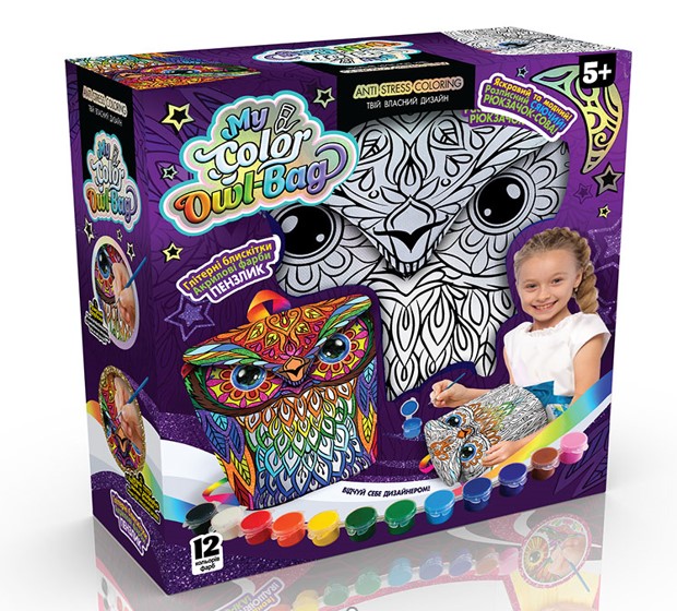 Креативна творчість "My Color Owl-Bag" рюкзачок-сова укр.