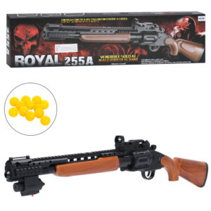 Рушниця 255A пластикові кулі, лазер, на бат(табл), в кор-ці, 71,5-18,5-5,5см