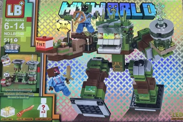 Конструктор LB1148 Minecraft, Майнкрафт, деякі деталі світяться, 511 елементів, в коробці