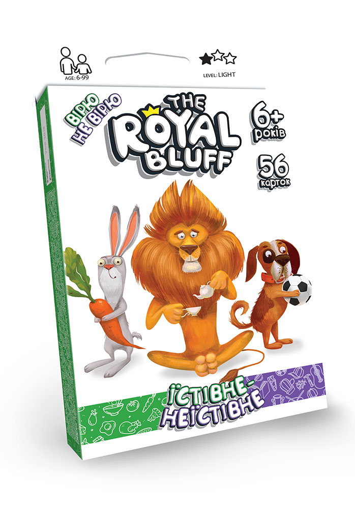Карткова гра "The ROYAL BLUFF" їстівне неїстівне укр