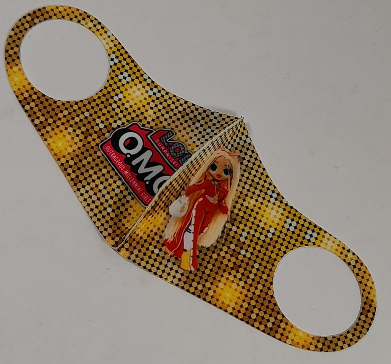 Маска Pitta Print S LOL OMG Леди DJ Swag Fashion Disco-Gold																						