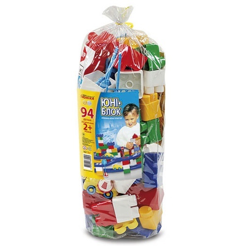Конструктор дитячий "Юні-блок" (94 дет.) паяний кульок