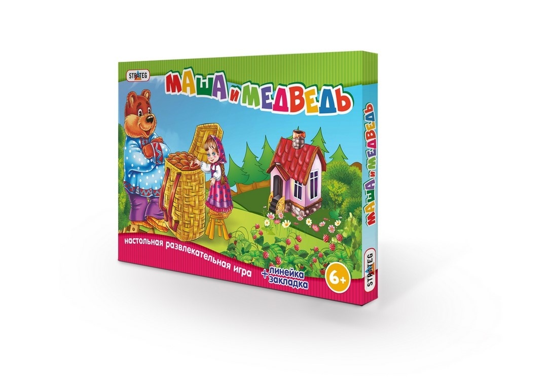 Игра 183 (рус) Стратег, "Маша и Медведь", в кор-ке,  37-25-2,5см