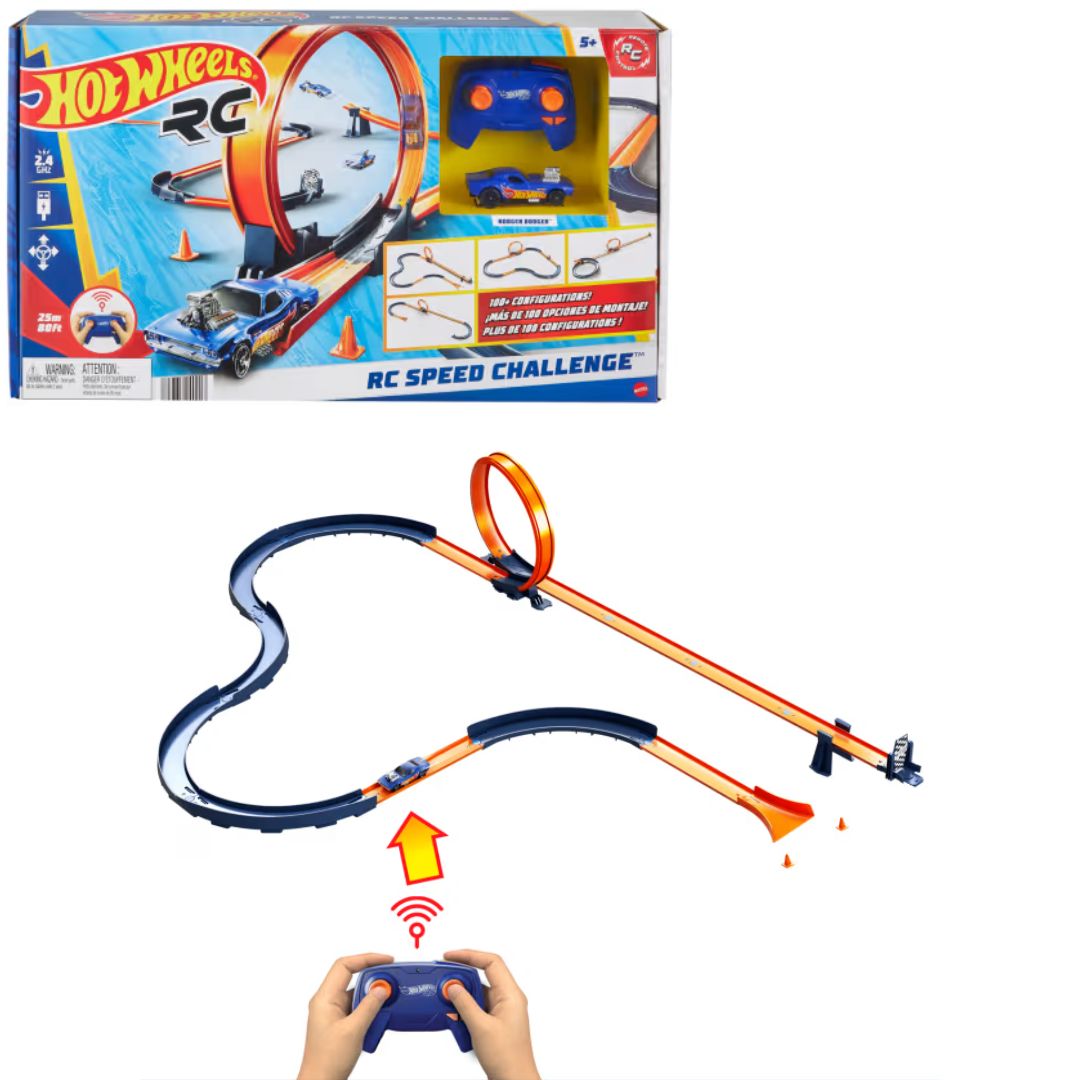 Трековий набір з машинкою 1:64 на радіокеруванні «SPEED CHALLENGE™» HOT WHEELS®