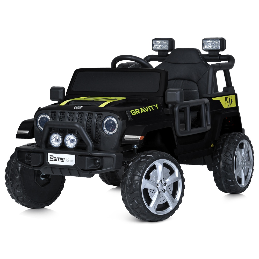 Джип M 5103EBLR-2 радіокер. 2,4G, 2 мот.40W, 1 акум.12V7AH, колеса EVA, муз.,світло,шкір.сид.,чорний