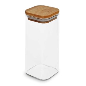 Банка з бамбуковою кришкою "Cube" 400мл 6*15см R10908-15