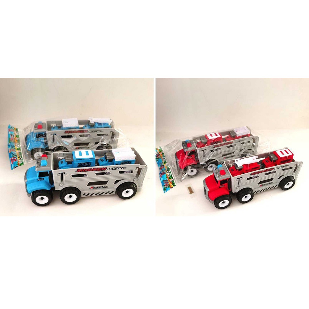 Трейлер 670-47A-57A інерц., 2 машинки, 2 кольори (мікс видів), кул., 18,5-33-8 см.