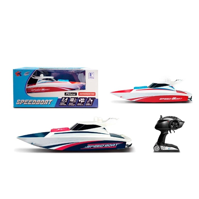 Катер 3320 радіокер. 2,4G, акум., USB, 2 кольори, світло, кор., 40-19-17 см.