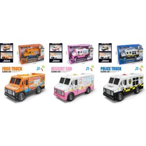 Машина JS227A-27-27B інерція, 15см, 1:24,звук світло,гумові колеса,3види(поліція, 2види.бат.кор.