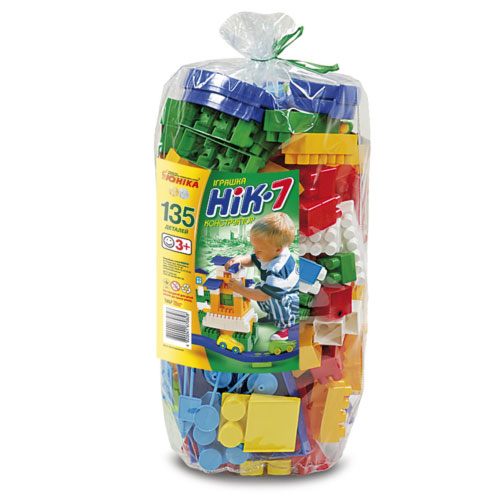Конструктор дитячий "НІК-7" (135 дет.) паяний кульок