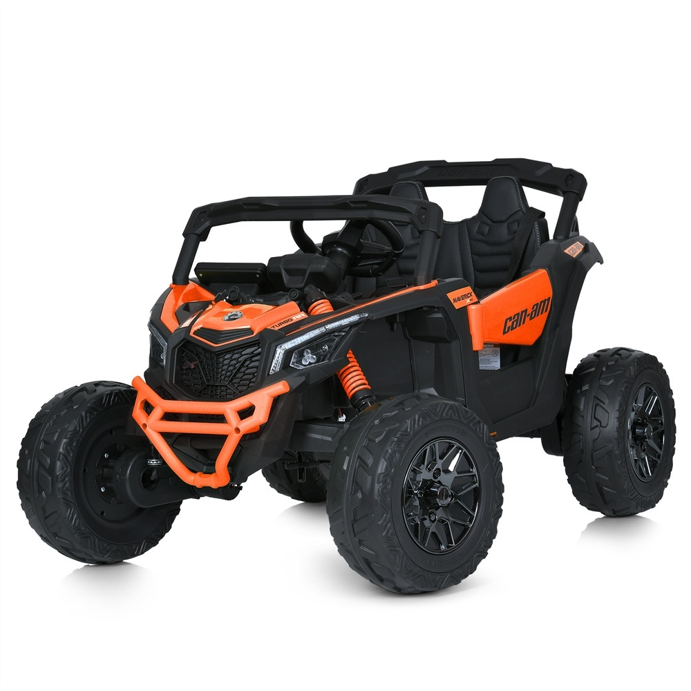 Джип M 5099EBLR-7(24V)( 2,4G (радіокер.), 4 мотори 200W, 1 акум.24V7AH, EVA, шкiра, помаранчевий.
