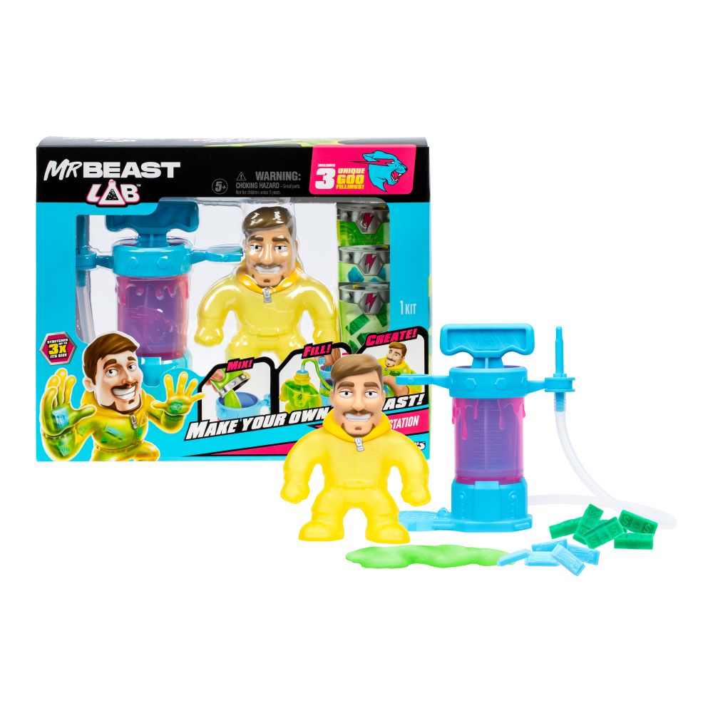 Фігурка, що розтягується MrBeast (Кріейторс). Ігровий набір ТМ "MrBeast Lab"
