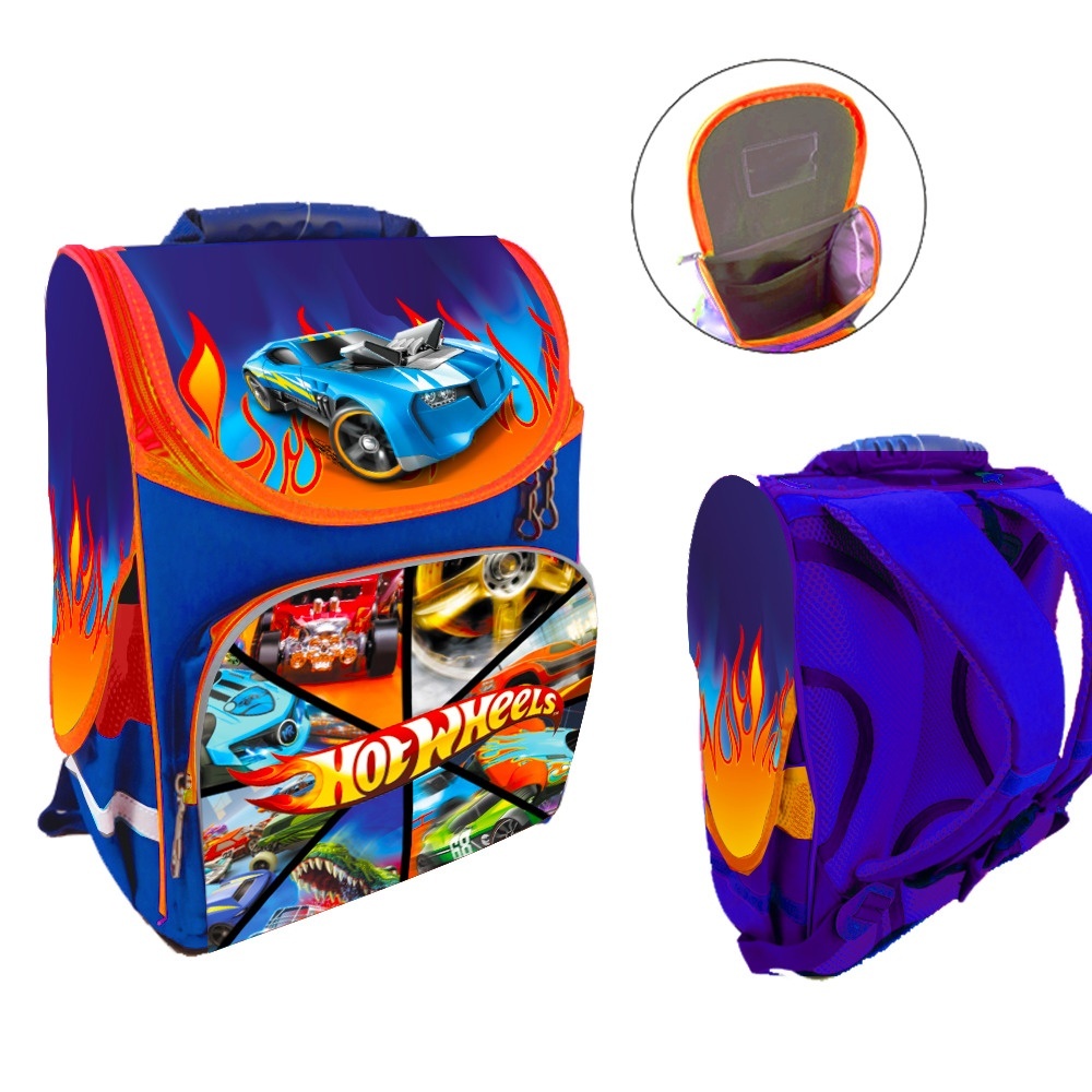Ранець-короб ортопедичний, Hot Wheels 34*26*15см, Space, Д