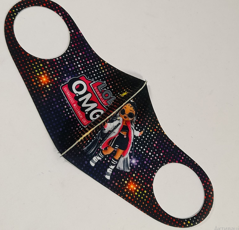 Маска Pitta Print S LOL OMG Леди Брейк-Данс Disco-Black																						