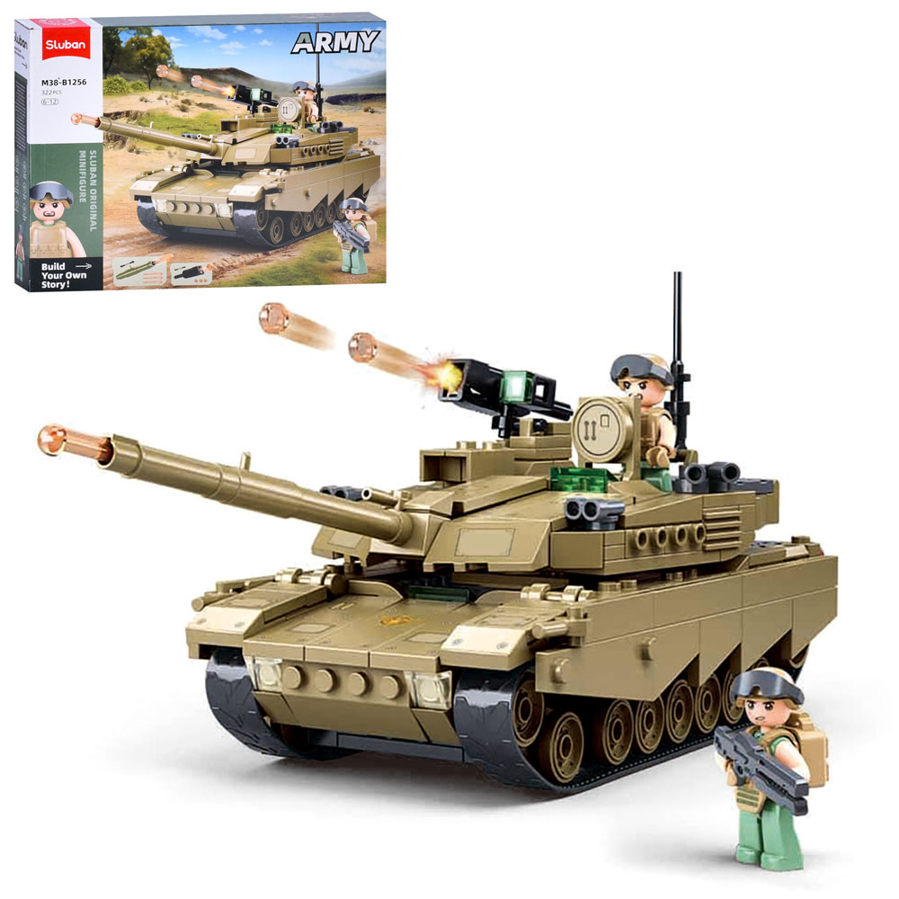 Конструктор SLUBAN M38-B1256 "Army": Бойовий танк, 322 дет.