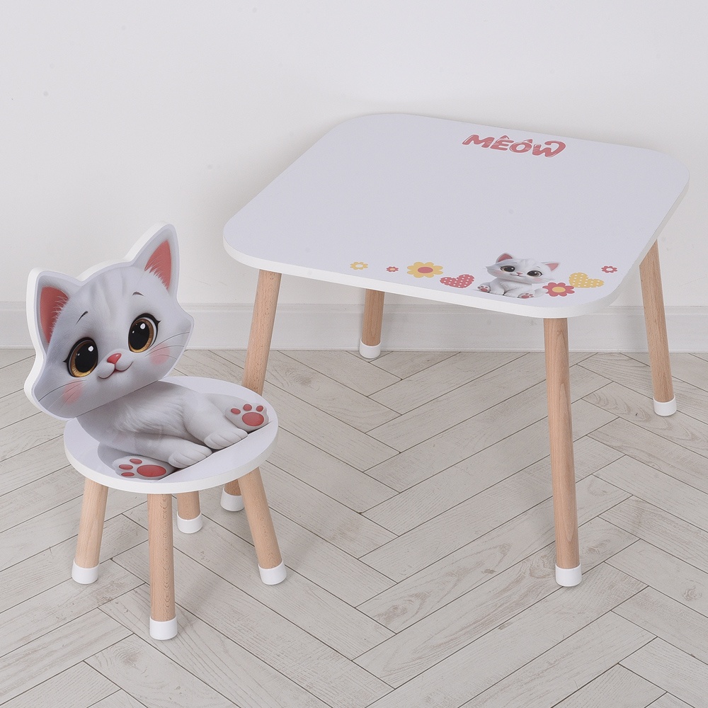 Столик M 502-2 1 стільчик, дерев'яний, кошеня