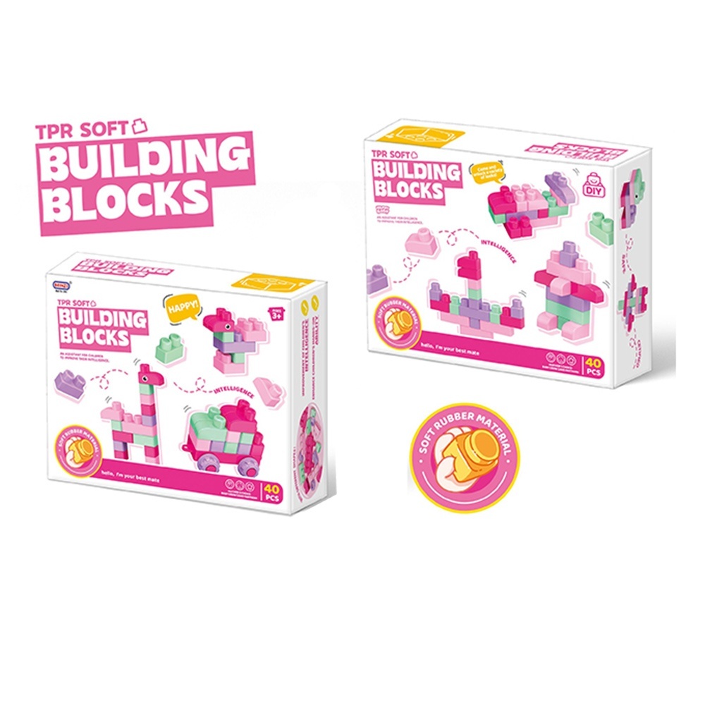 Конструктор 66196-3 м'який, 40дет, в кор-ці, 24-19-7,5см