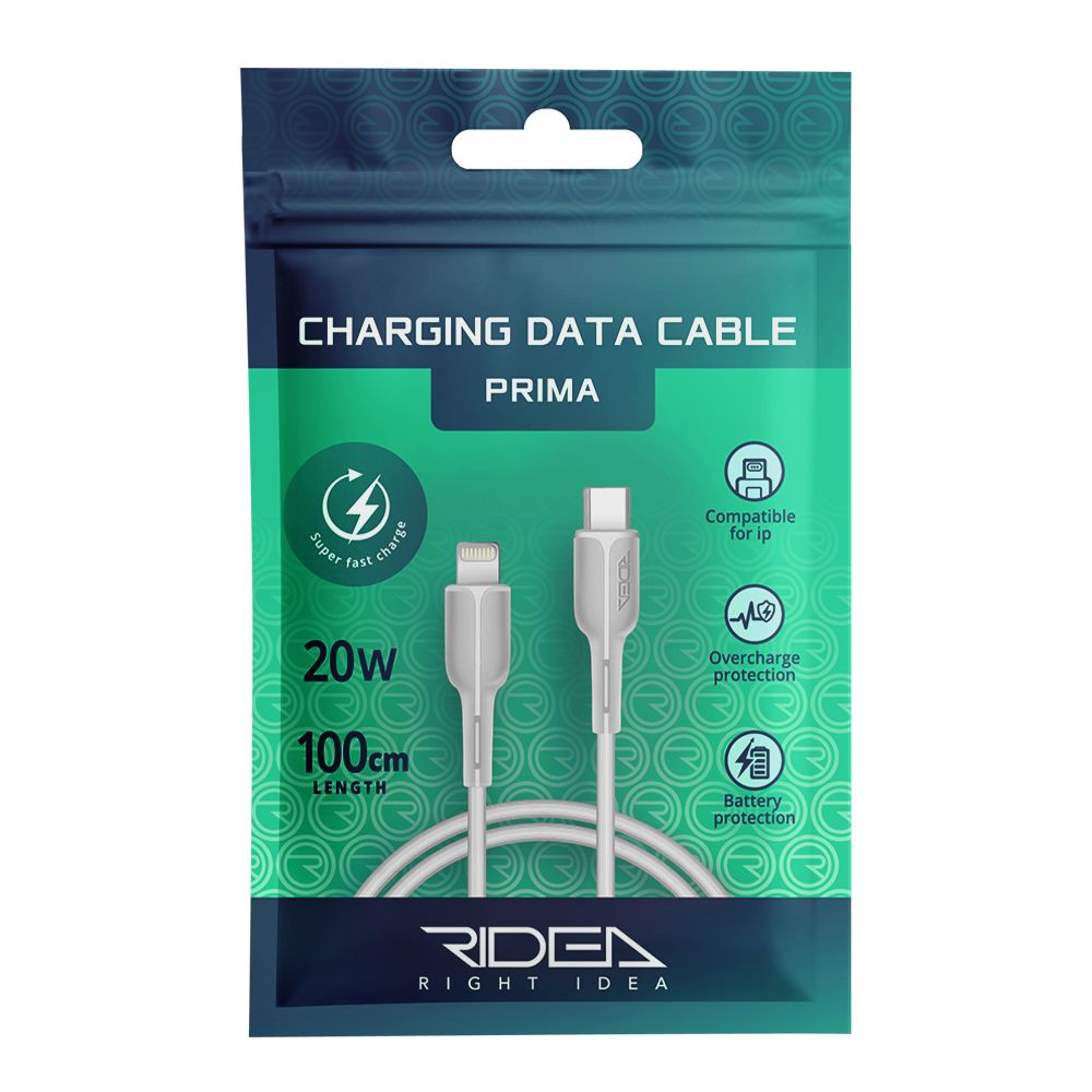 Кабель USB Ridea RC-M231 Prima PD20W Type-C to Лайтнін (Білий)