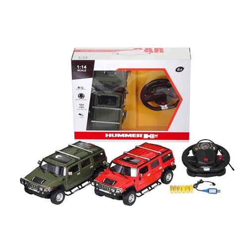 Джип 2026A радіокер., Hummer H2, 1:14, акум., гум. колеса,USB,2 кольори,світло,кор.,48,5-39,5-18 см.