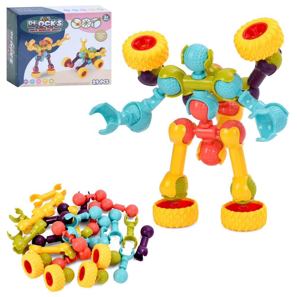 Конструктор 628-13A  шарнірний, 29дет., кор., 26-21-7 см.