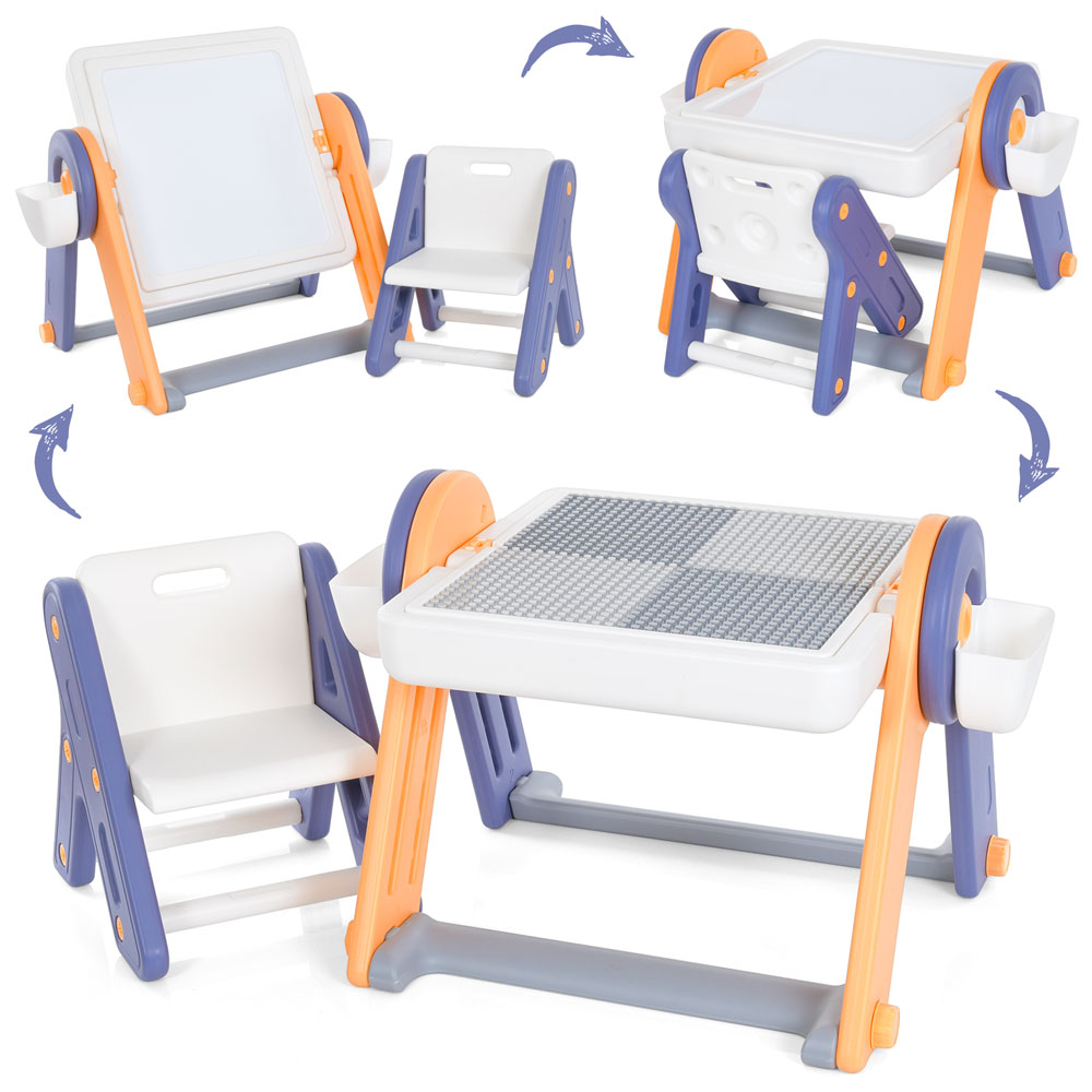 Конструктор-стіл QC-BB01 2в1(мольберт,стіл), стіл 68-90-58, стілець 42-37-46, кор., 68,5-63,5-24,5см