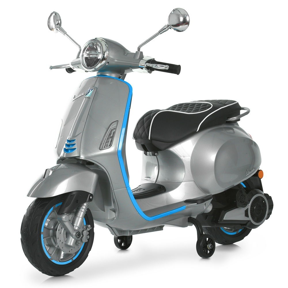 Мотоцикл M 6288EL-11-4 1*12V4,5AH, 1*45W, MP3, EVA, BLUETOOTH, музика, світло, шкіра, сірий+синій