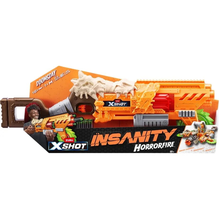 X-Shot Швидкострільний бластер Insanity Horrorfire Doomsday (16 патронів), арт. 36732