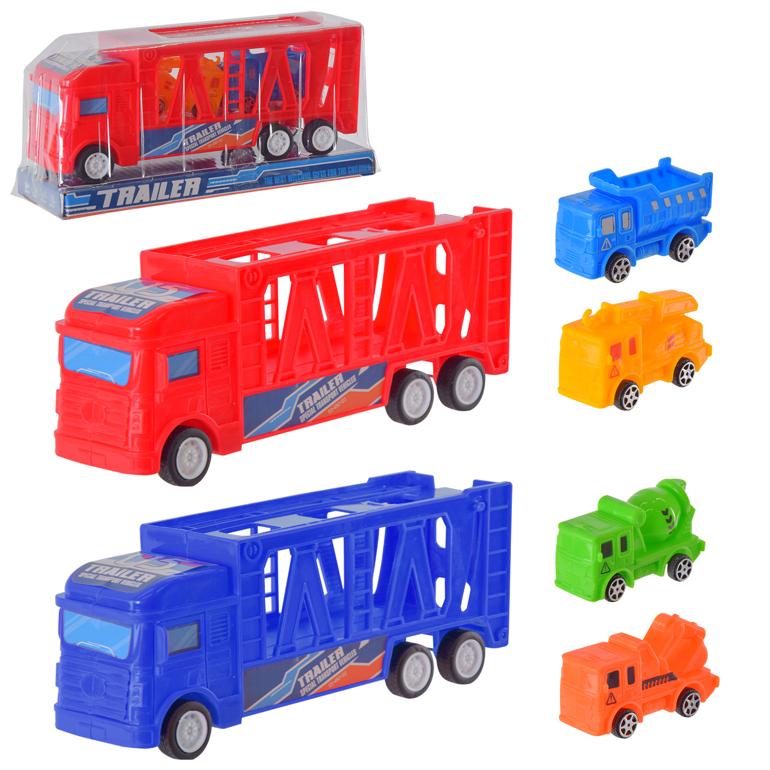 Трейлер арт. 622A-4 (192шт/2) інерц., 2 кольори, слюда 19*5,5*7,5см