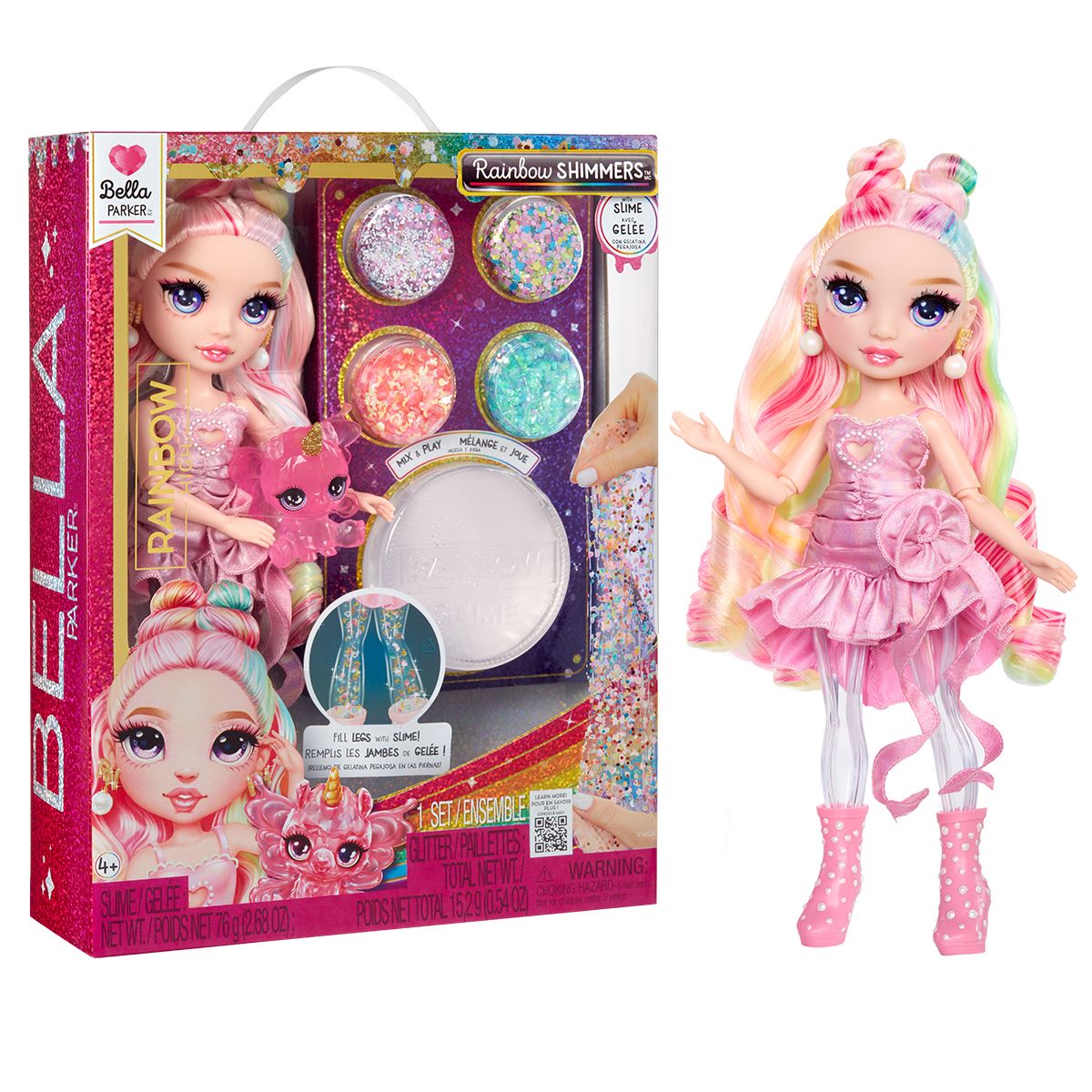 Ігровий набір з лялькою RAINBOW HIGH серії "Rainbow Shimmers" - БЕЛЛА (зі слаймом)