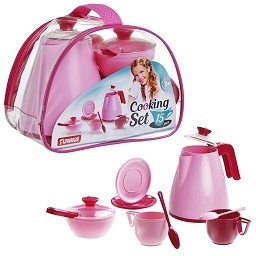 Набір посуду “Cooking Set” (15 pcs) рожева кульок