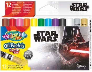 Олівці пастельні масляні 12 кол., в пласт.контейнері COLORINO/STAR WARS/ 12/