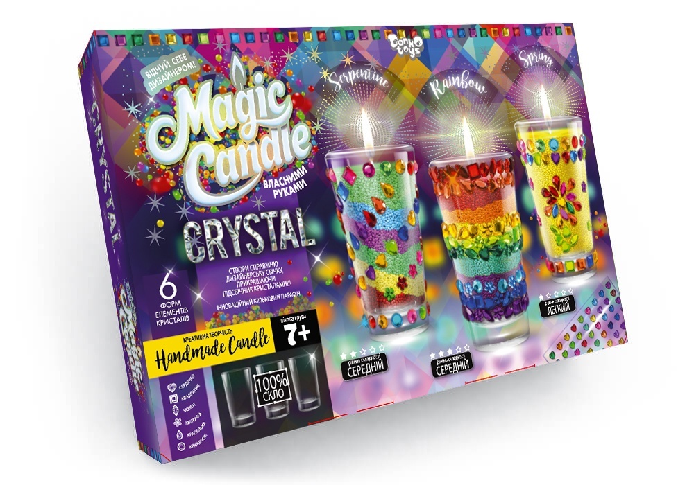 Набір креативної творчості "MAGIC CANDLE CRYSTAL" парафінові свічки з кристалами