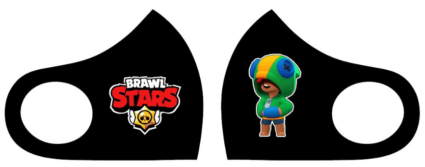 Маска Pitta Print S Brawl Stars Леон Black																						