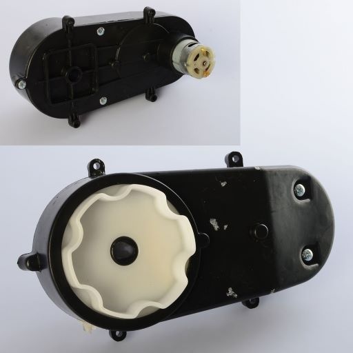 Рульовий редуктор M 4140-ST GEAR для машини M 4140, 12V,  RPM6600, отвір під вісь 10мм,, довж.17см.