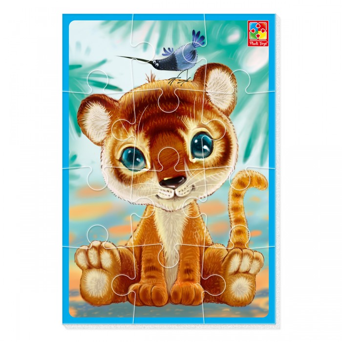 Гра розвиваюча Vladi Toys м'які пазли А5 Малюк зможе "Тигреня" VT1103-93(укр)